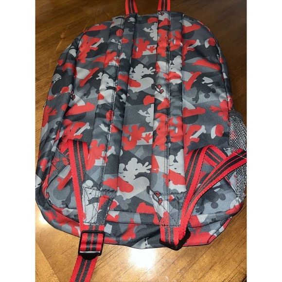 Disney Parks Mickey Mouse Skateboard Backpack - Black Grey and Red main image 5